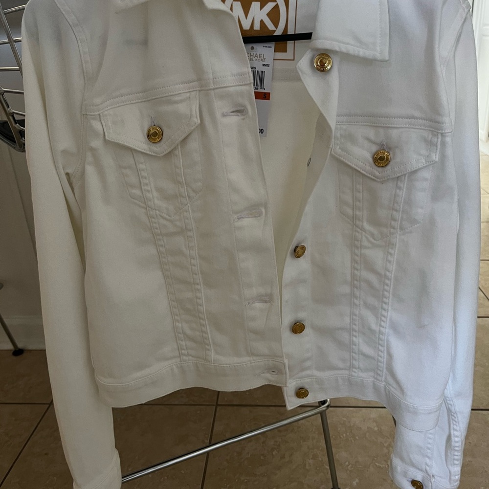 Michael Kors White Denim Jacket new with tags